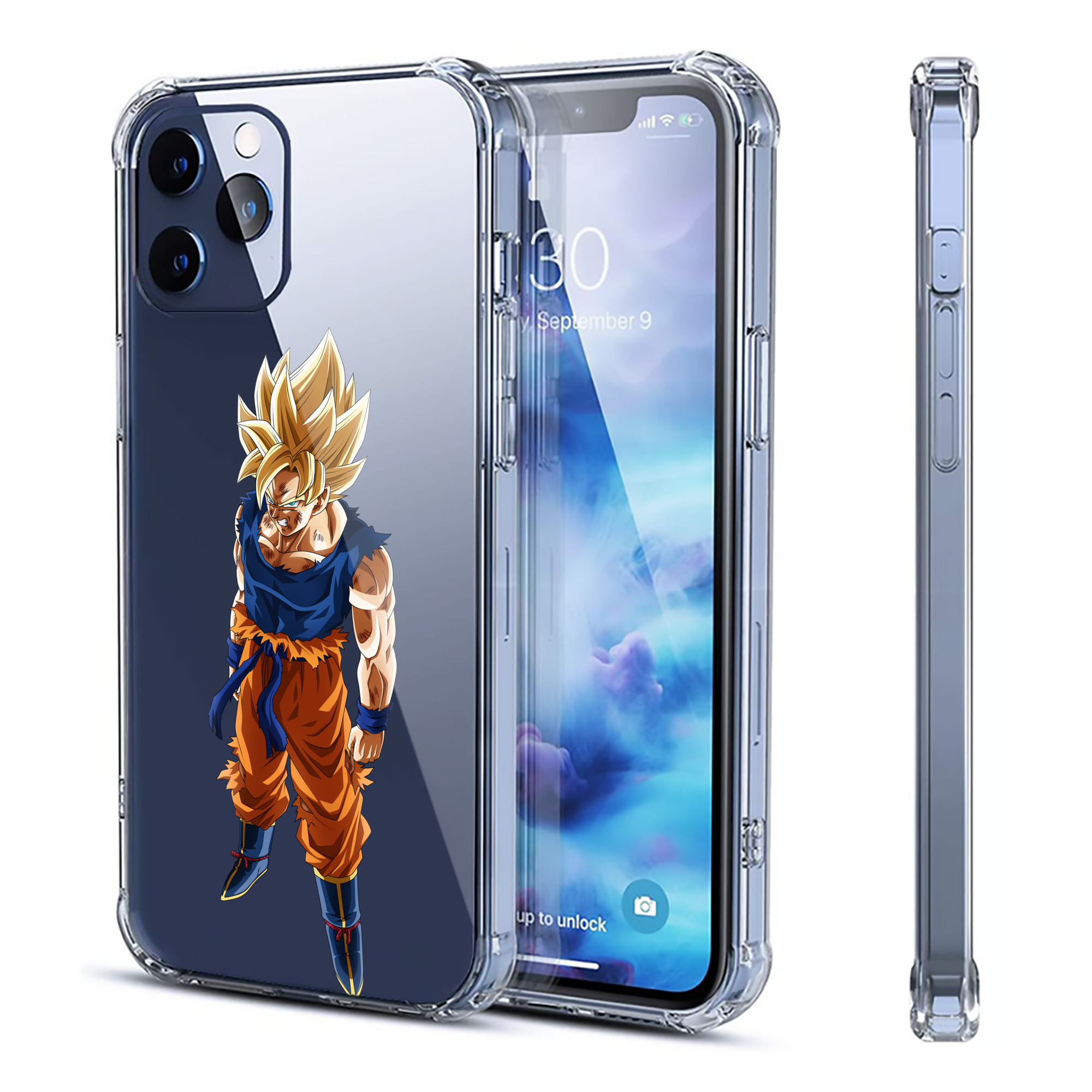 （画像用） ドラゴンボール 孫悟空（そん ごくう）Son Goku カカロット DRAGON BALL Kakarotto 【iPhone 12シリーズ対応】透明スマホケース（クリアソフトケース）